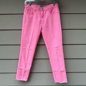MSGM Vibrant Pink Straight Leg Jeans
